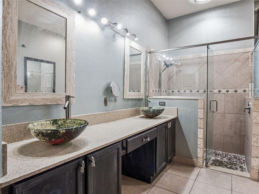 Bathroom, Dual Sink Vanities, Glass Shower, Interior