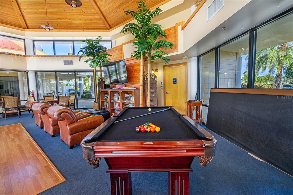 Billiard Table, Game Room, Interior, Living room, Wooden Ceilings, Wood Texture Flooring