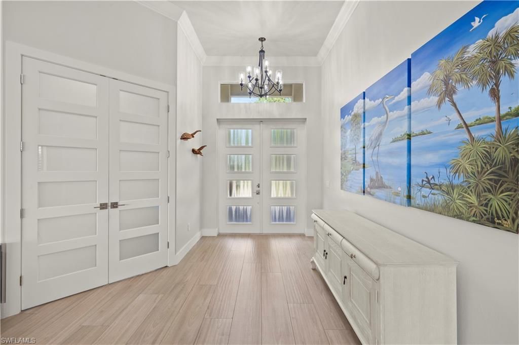 Chandelier, Interior, Wood Texture Flooring