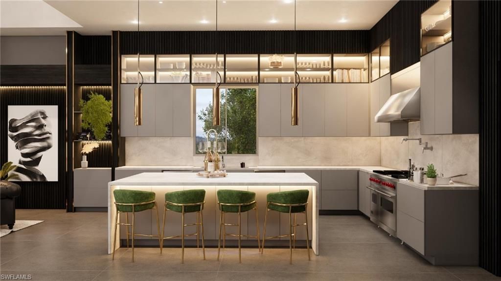 Interior, Kitchen, Pendant Lights, Recessed Lighting, Stainless Steel Appliances