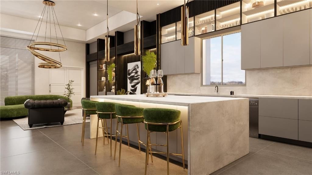 Interior, Kitchen, Pendant Lights, Recessed Lighting