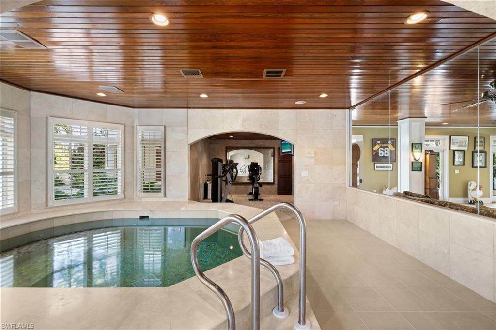 Interior, Pool, Recessed Lighting, Wooden Ceilings