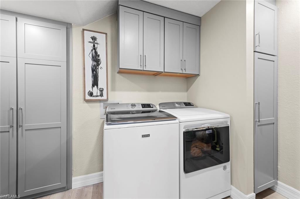 Interior, Washer, Wood Texture Flooring