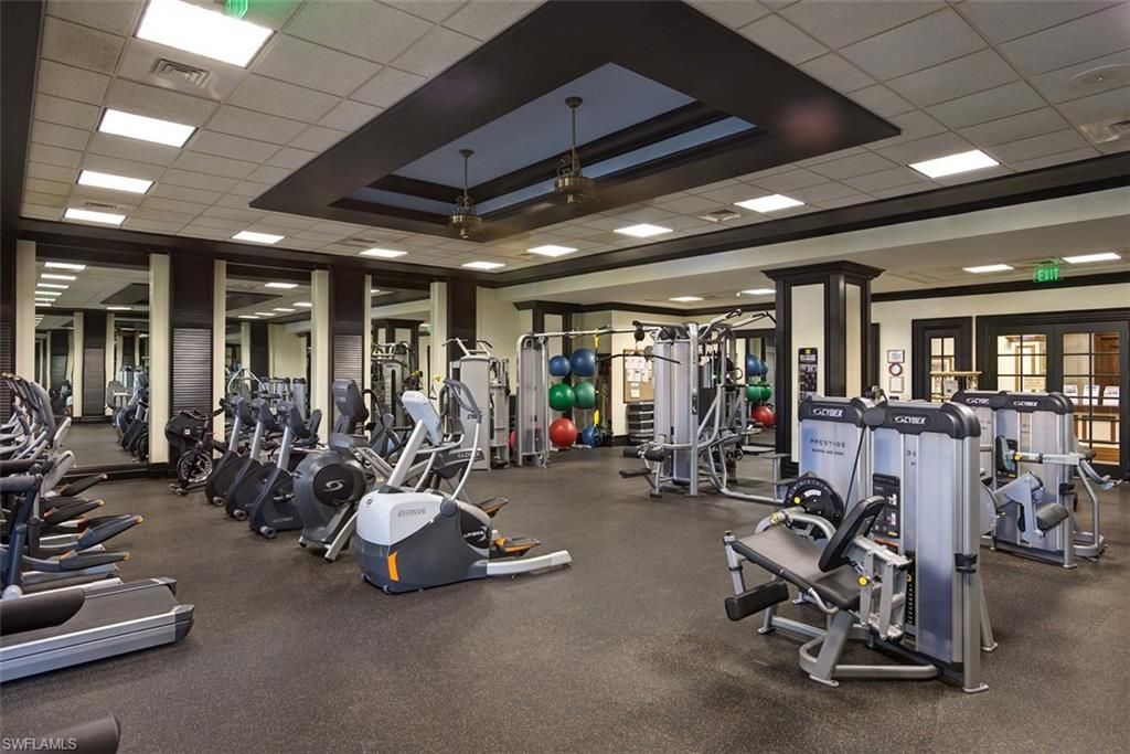Fitness Equipment, Gym, Interior, Recessed Lighting