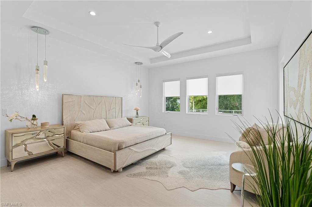 Bedroom, Interior, Pendant Lights, Recessed Lighting