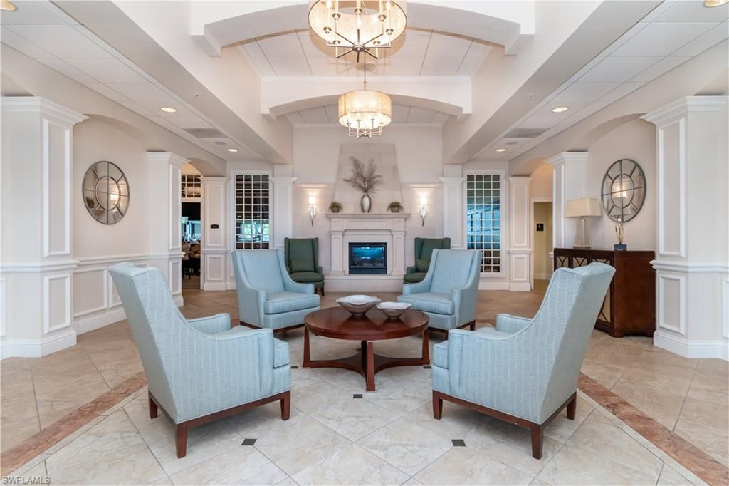 Chandelier, Fireplace, Interior, Living room, Recessed Lighting