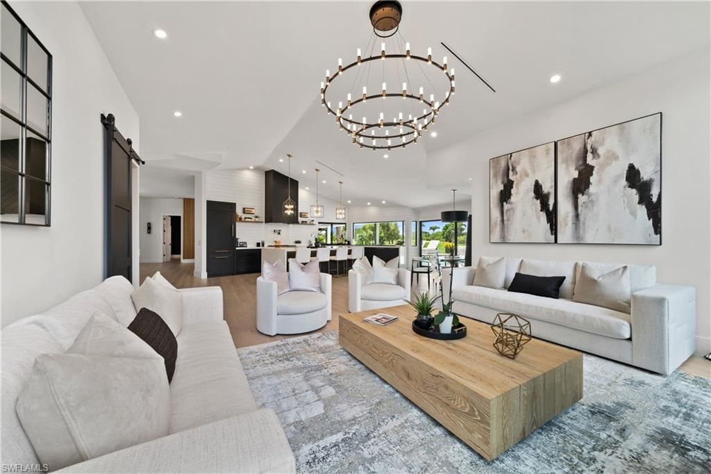 Dining room, Interior, Kitchen, Living room, Pendant Lights, Recessed Lighting