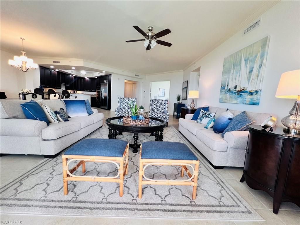 Chandelier, Interior, Kitchen, Living room, Stainless Steel Appliances