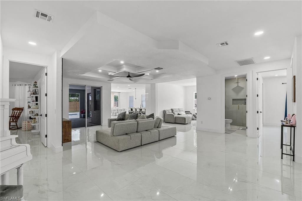 Interior, Living room, Marble, Recessed Lighting