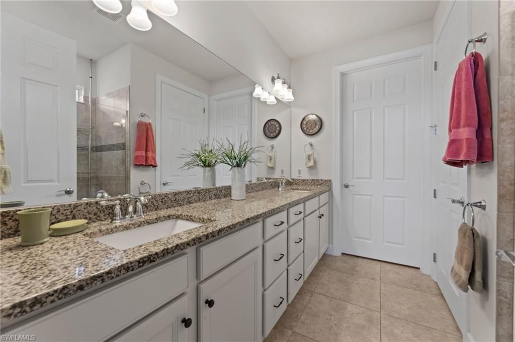 Bathroom, Dual Sink Vanities, Glass Shower, Interior