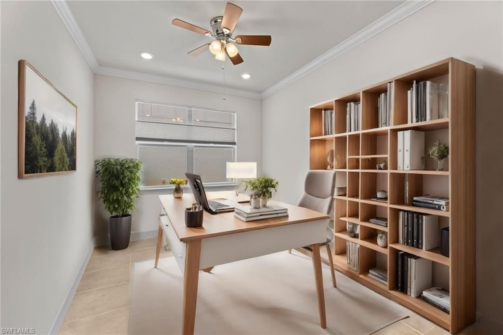 Home Office, Interior, Recessed Lighting