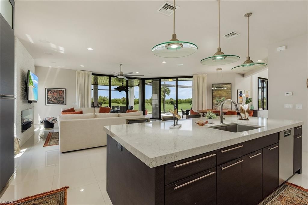 Interior, Kitchen, Living room, Pendant Lights, Recessed Lighting