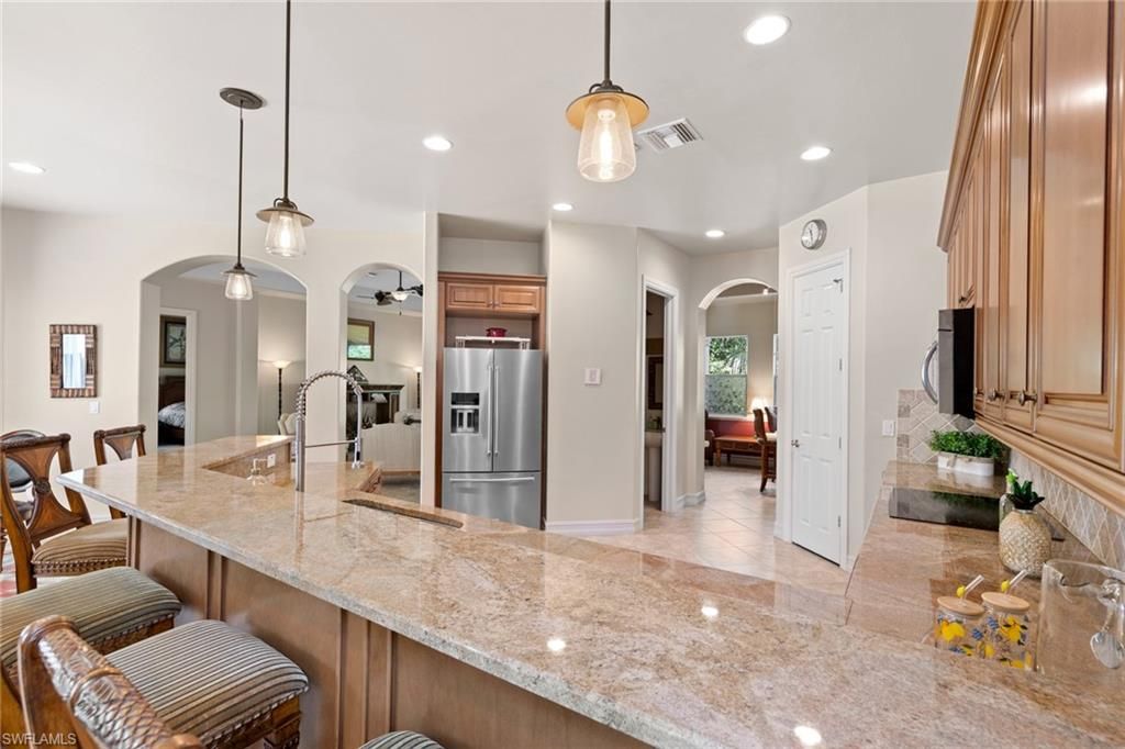 Interior, Kitchen, Pendant Lights, Recessed Lighting, Stainless Steel Appliances