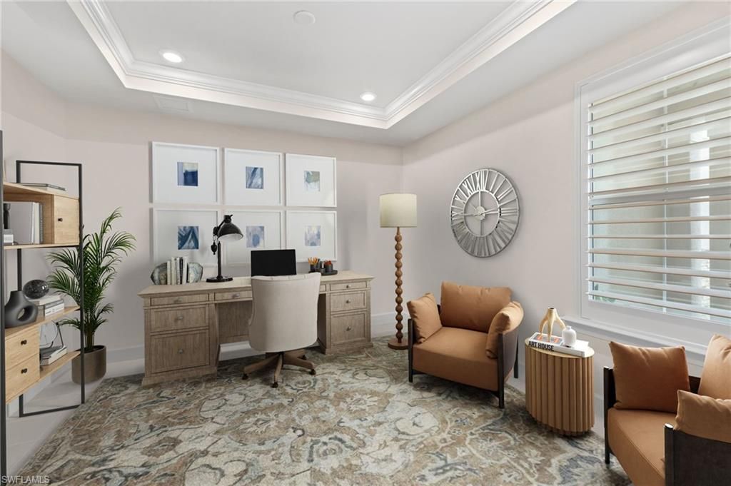 Home Office, Interior, Recessed Lighting