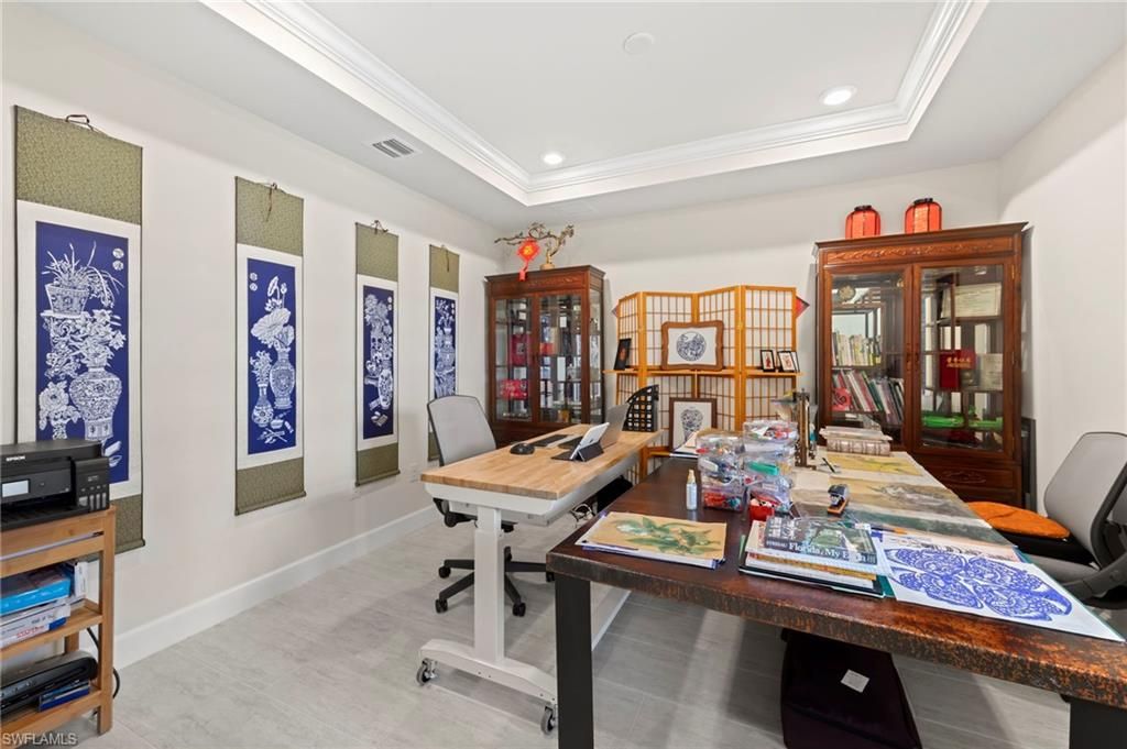 Home Office, Interior, Recessed Lighting