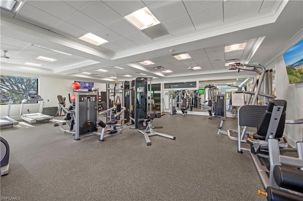 Fitness Equipment, Gym, Interior, Recessed Lighting