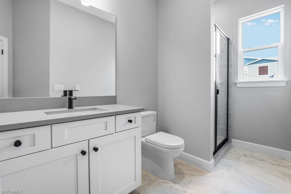 Bathroom, Glass Shower, Interior, Marble