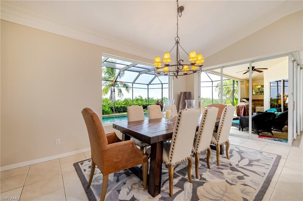 Chandelier, Dining room, Glass Ceilings, Interior, Pool, Sun Room
