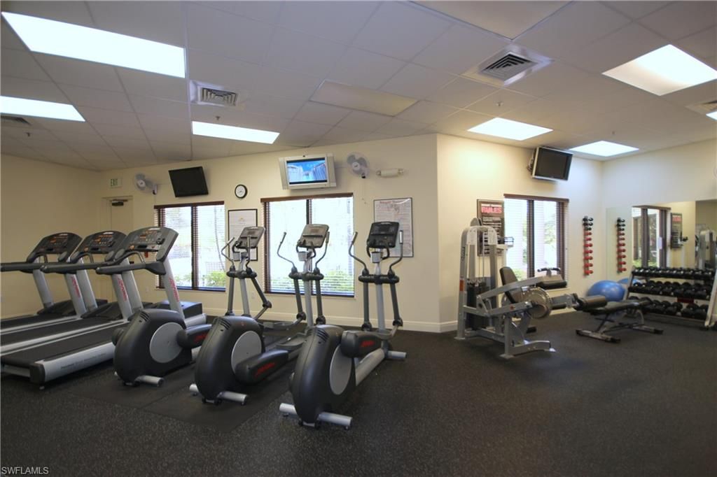 Fitness Equipment, Gym, Interior, Recessed Lighting
