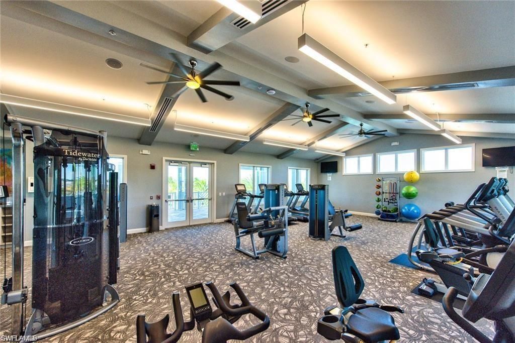 Fitness Equipment, Gym, Interior, Recessed Lighting