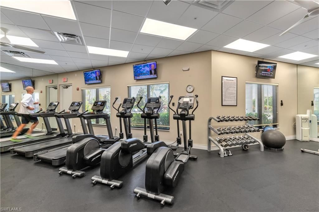 Fitness Equipment, Gym, Interior, Recessed Lighting