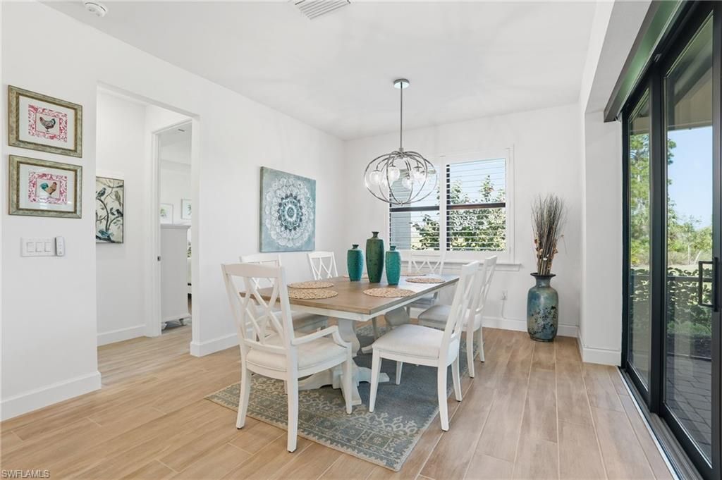 Chandelier, Dining room, Interior, Pendant Lights, Wood Texture Flooring