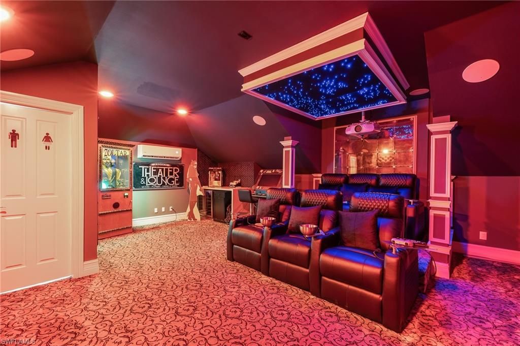 Home Theatre Room, Interior, Recessed Lighting, Theatre Room