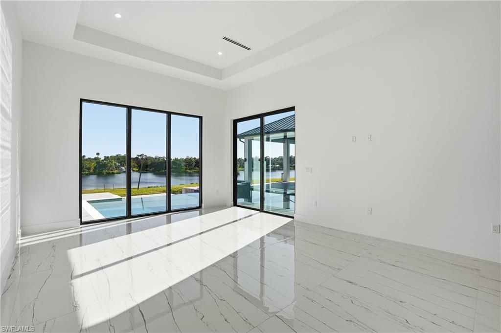 Empty room, Interior, Marble, Recessed Lighting, Water