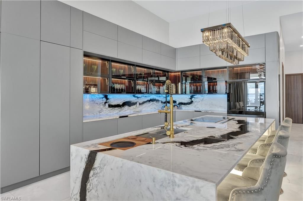 Chandelier, Interior, Kitchen, Recessed Lighting