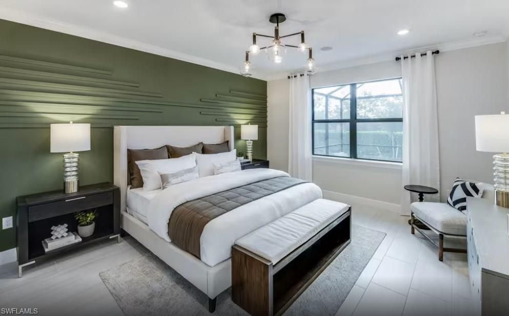 Bedroom, Interior, Pendant Lights, Recessed Lighting, Water