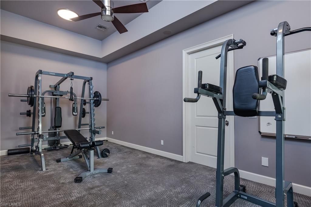 Fitness Equipment, Interior, Recessed Lighting