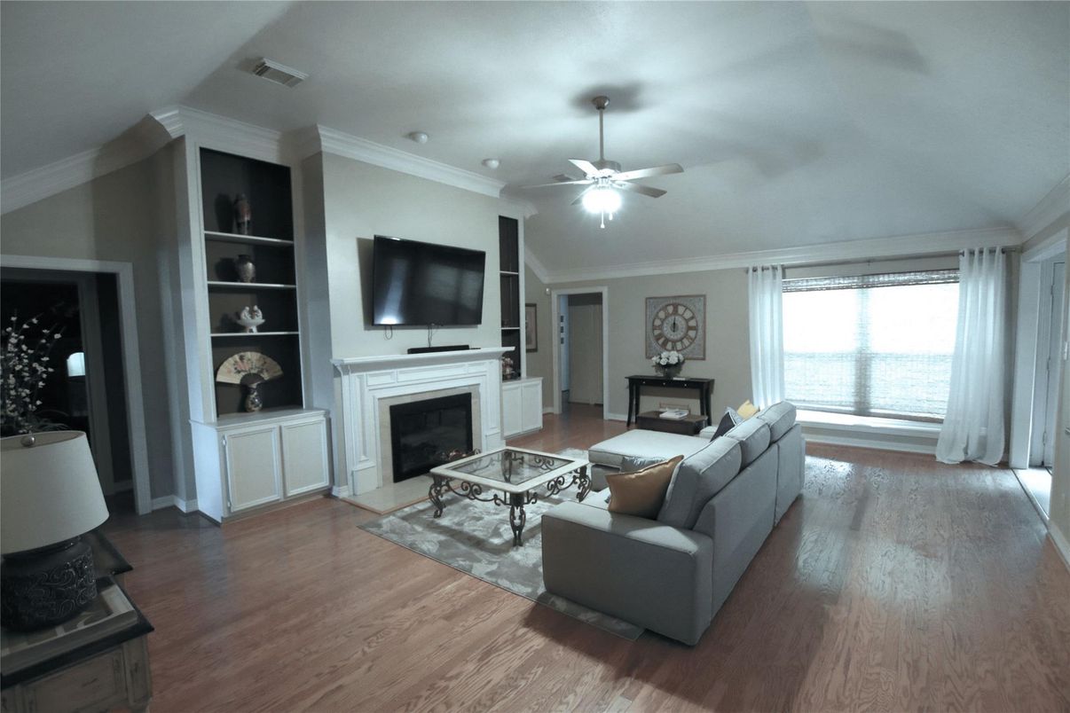 Fireplace, Interior, Living room, Wood Texture Flooring