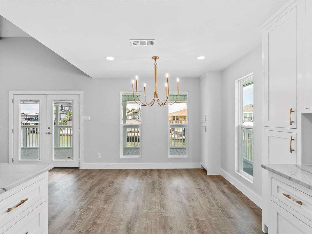 Chandelier, Interior, Recessed Lighting, Wood Texture Flooring