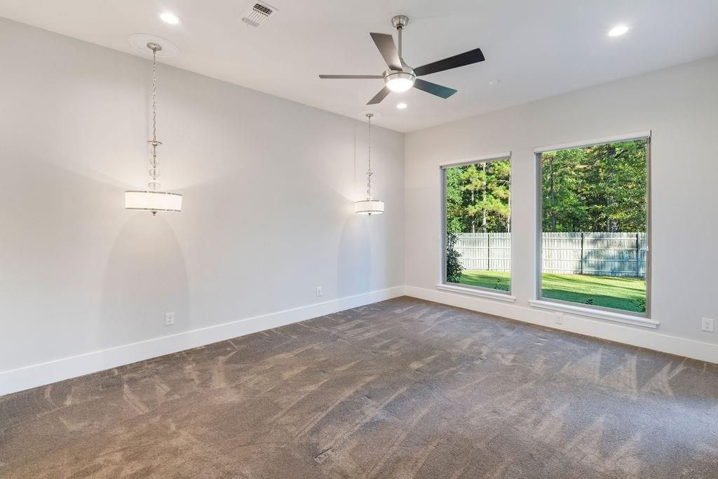 Empty room, Interior, Pendant Lights, Recessed Lighting