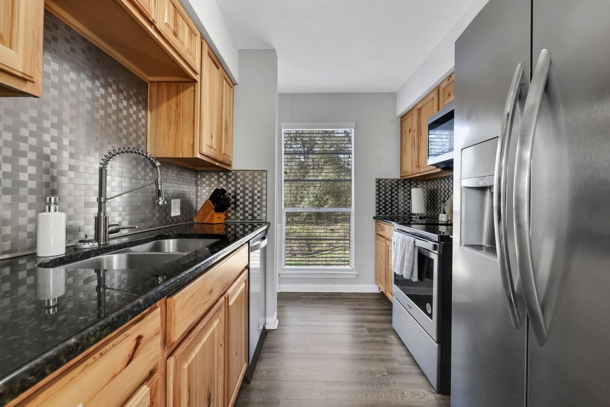 Interior, Kitchen, Wood Texture Flooring