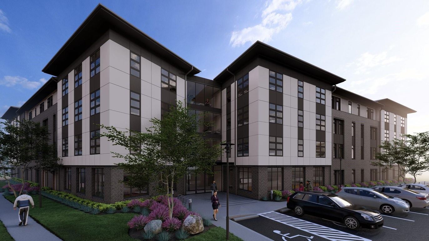 Exterior, Facade, Modern