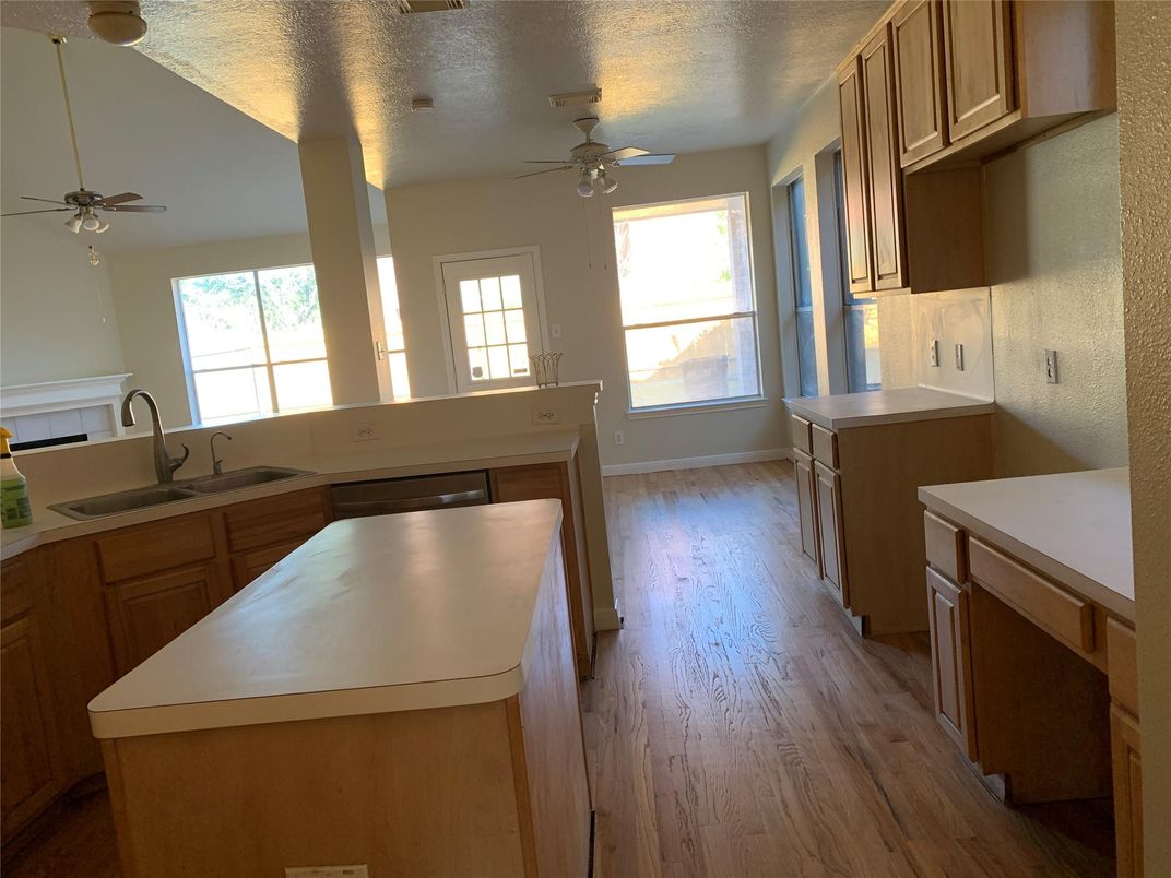 Interior, Kitchen, Wood Texture Flooring