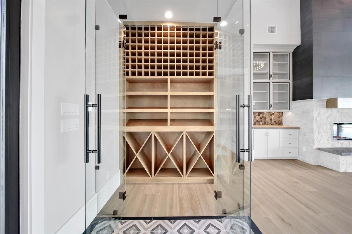 Interior, Recessed Lighting, Wine Storage, Wood Texture Flooring