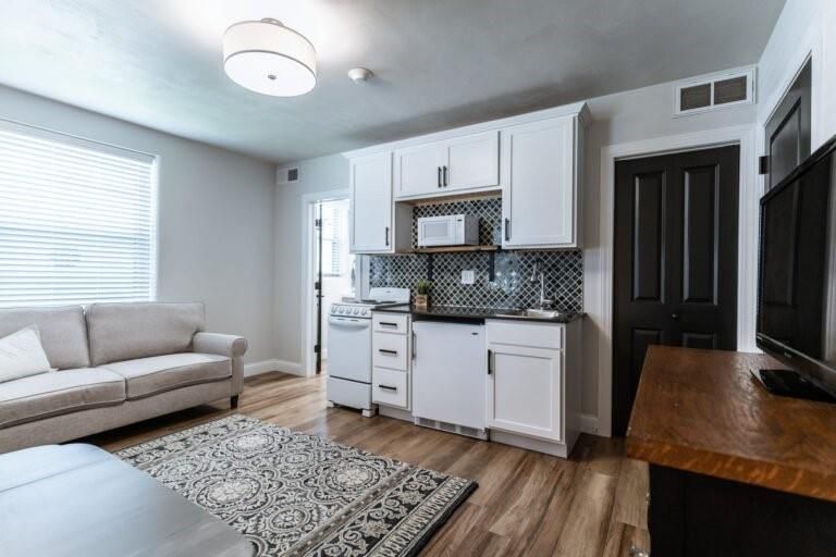 Interior, Kitchen, Living room, Wood Texture Flooring