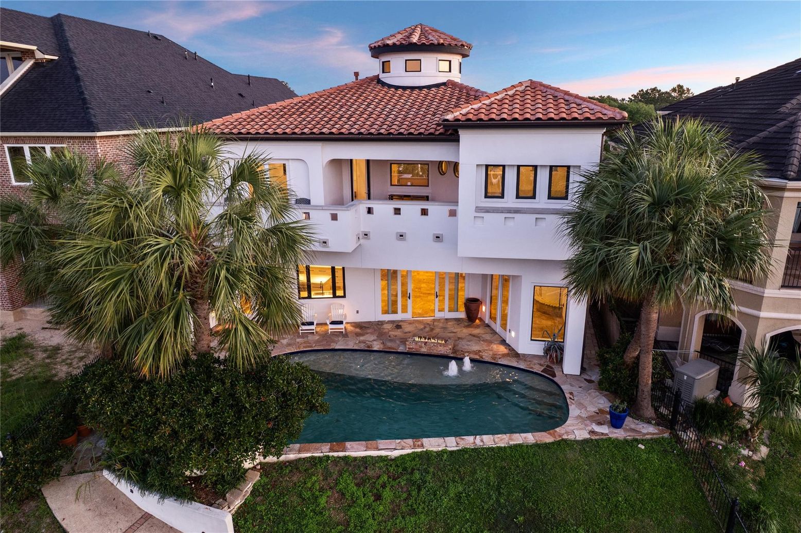 Exterior, Facade, Pool, Spanish Mediterranean