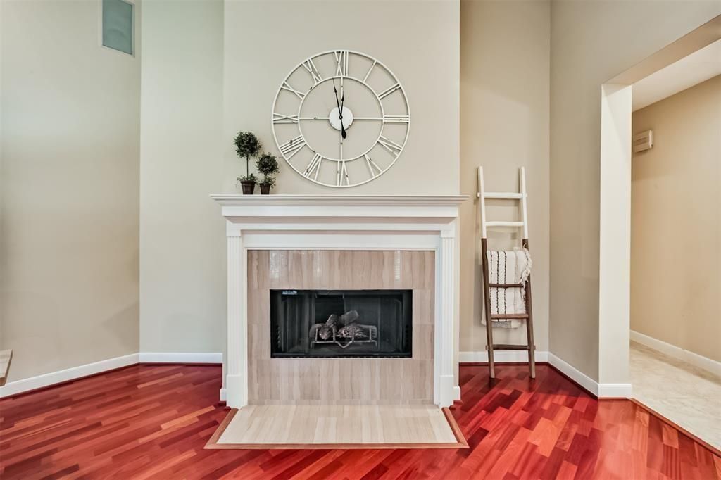 Fireplace, Interior, Wood Texture Flooring