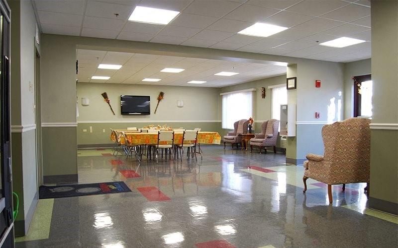 Dining room, Interior, Recessed Lighting