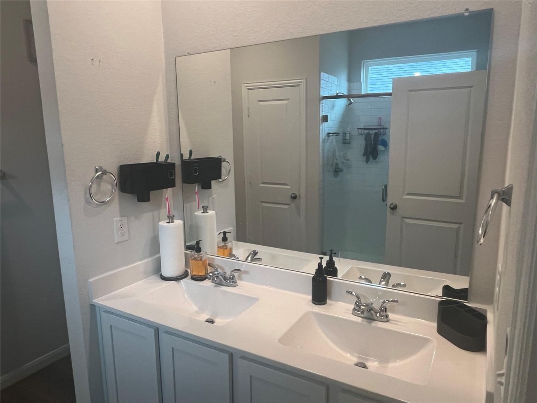 Bathroom, Dual Sink Vanities, Glass Shower, Interior