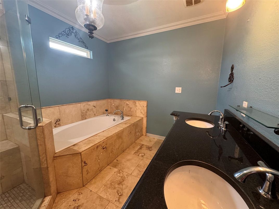 Bathroom, Dual Sink Vanities, Glass Shower, Interior