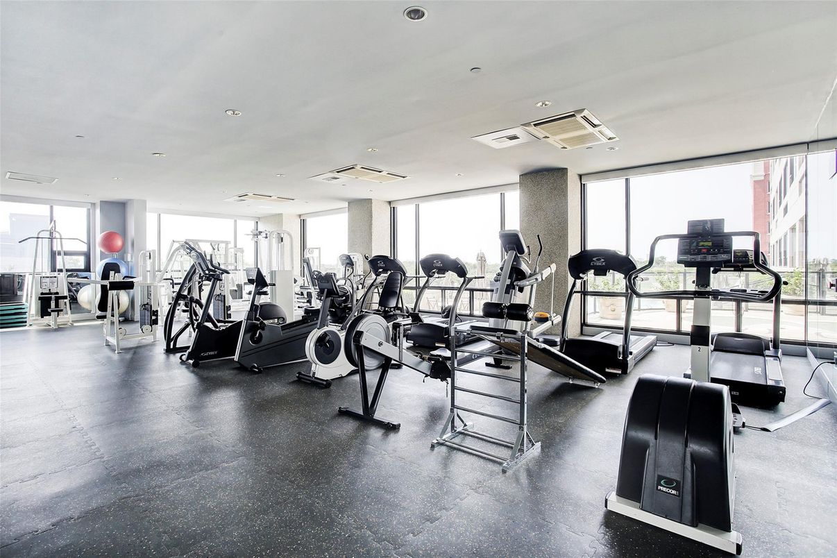 Fitness Equipment, Gym, Interior, Recessed Lighting