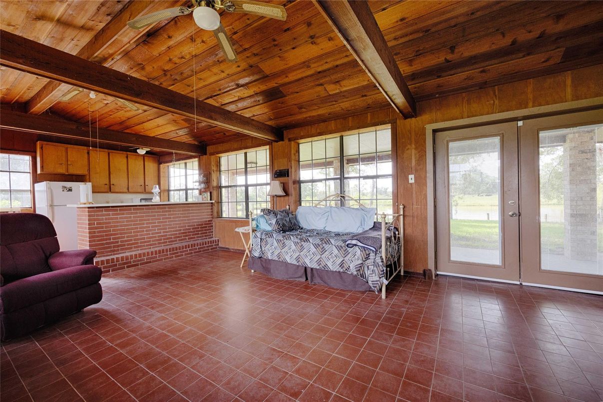 Bedroom, Interior, Wooden Beams, Wooden Ceilings