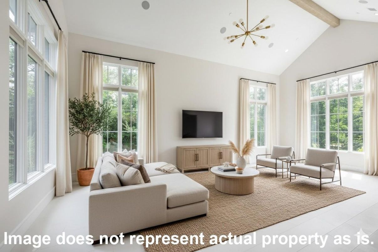 Interior, Living room, Pendant Lights, Recessed Lighting, Wooden Beams