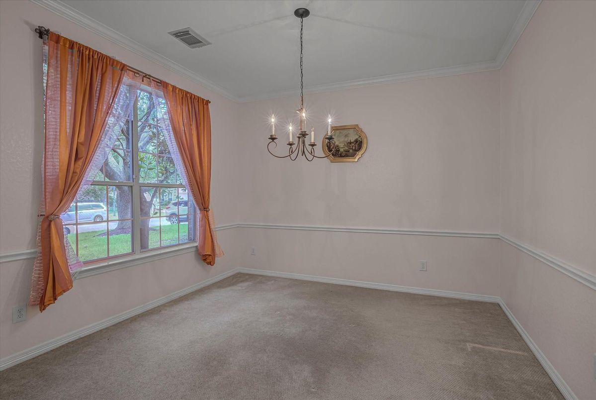 Chandelier, Empty room, Interior