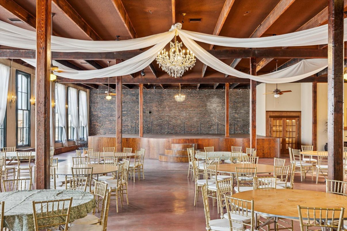 Chandelier, Dining room, Interior, Stone Walls, Wooden Beams