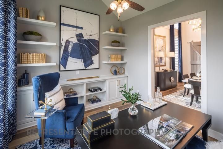 Home Office, Interior, Wood Texture Flooring